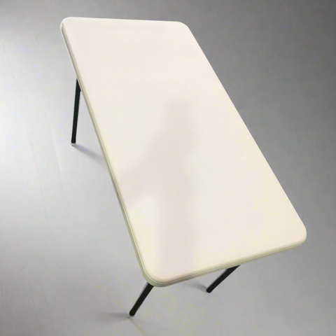 Minimalist white rectangular table