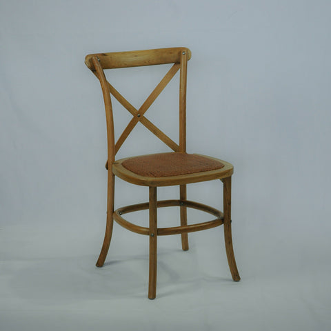 wooden cross back chair