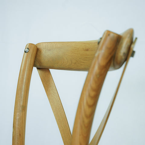 wooden cross back chair