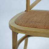 wooden cross back chair