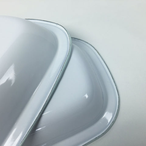 Serving Dish- Enamel Tin Blue