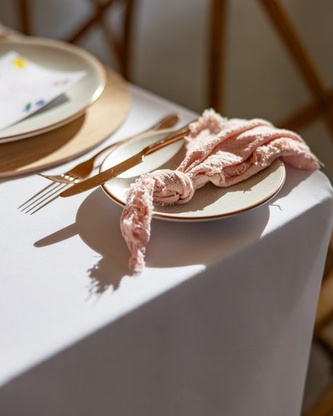 Rose gold cutlery