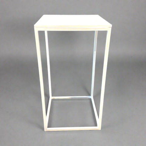 White square bar leaner