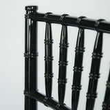 Detail of Black resin banquet chair