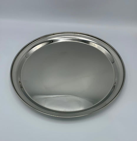 Silver Serving Tray - Round