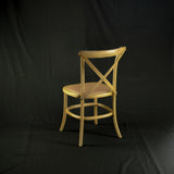 wooden cross back chair