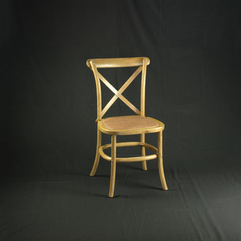 wooden cross back chair
