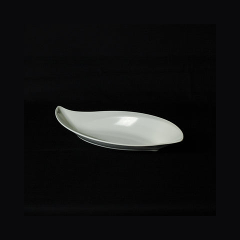 White leaf melamine platter 