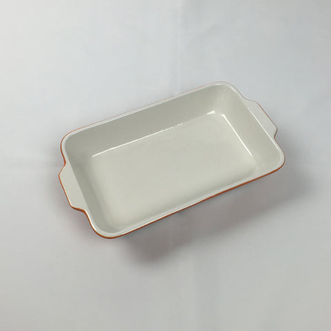 Serving Dish- Enamel Cast Iron Orange